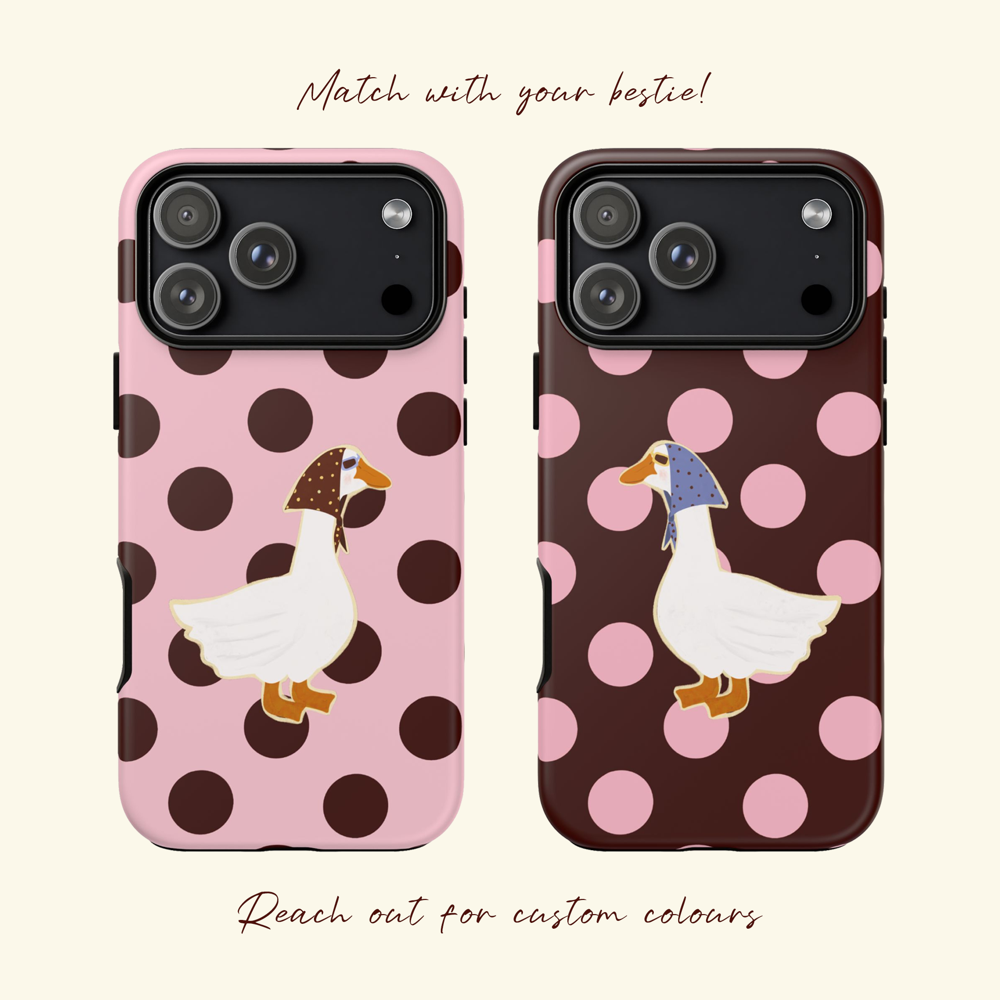 Pink & Red Polka Silly Goose Phone Case
