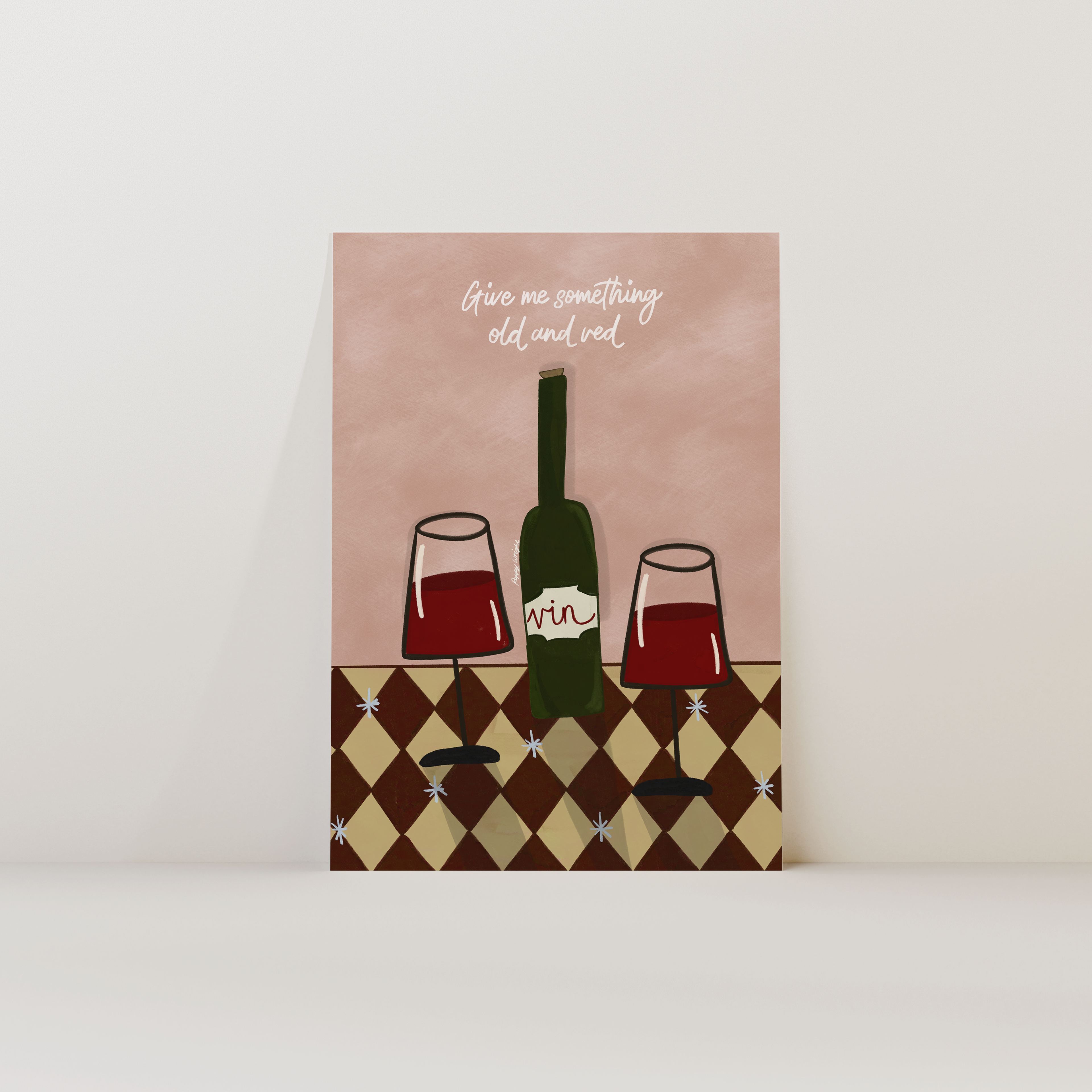 Give Me Something Old & Red Print