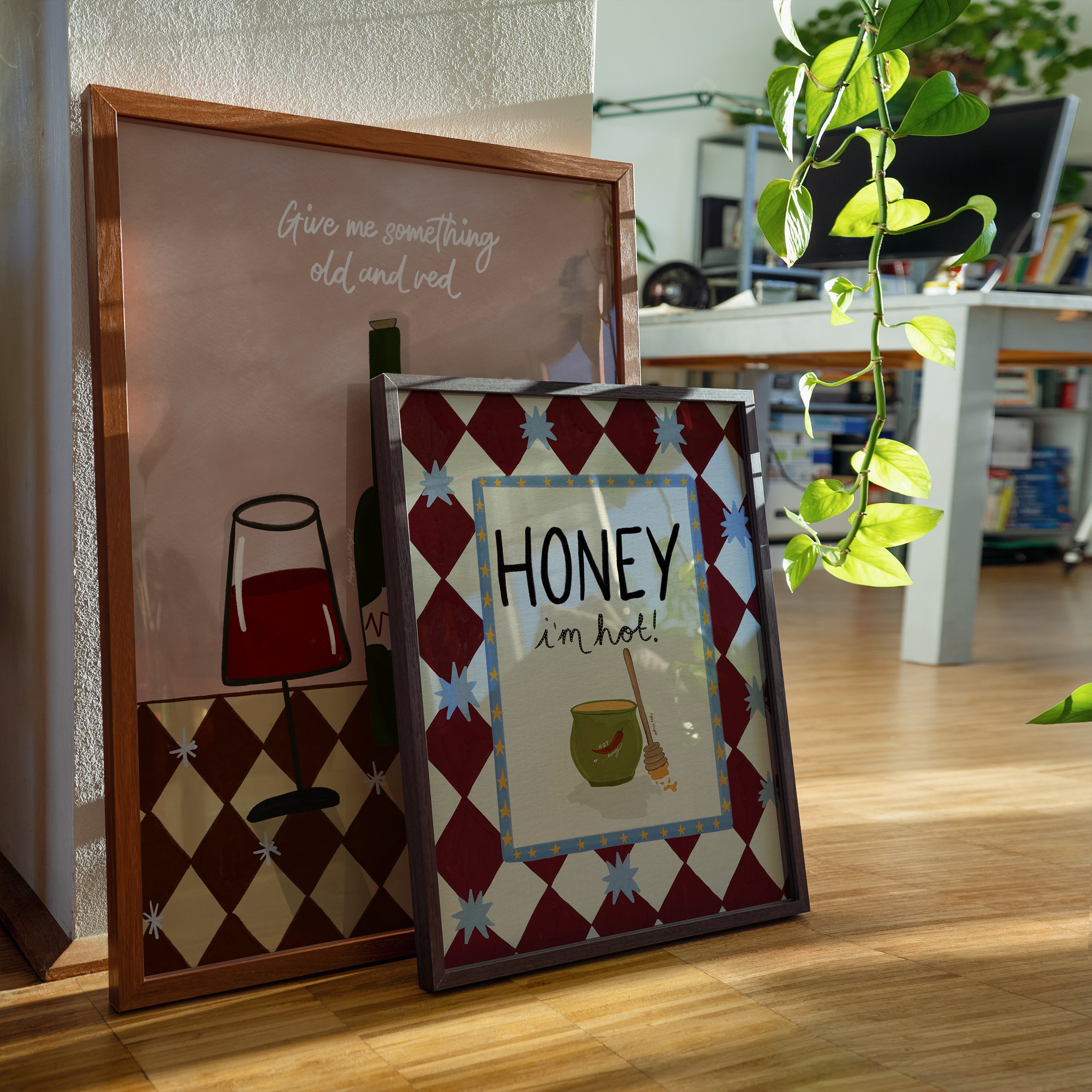 Give Me Something Old & Red Print