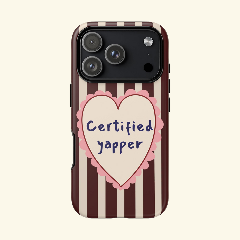 Certified Yapper Phone Case Burgundy