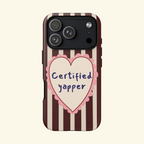 Certified Yapper Phone Case Burgundy