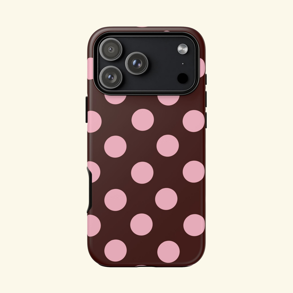 Pink & Deep Red Polka Dot Phone Case