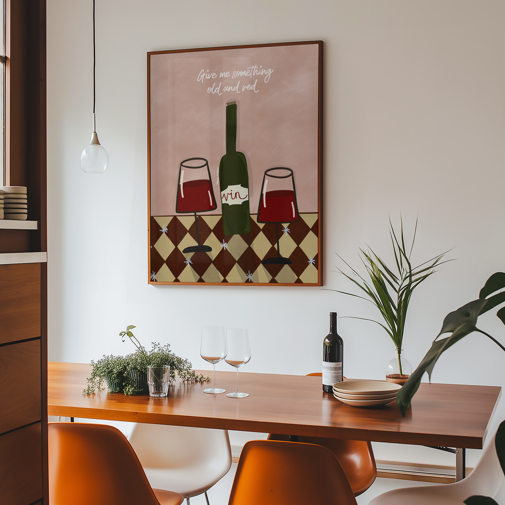 Give Me Something Old & Red Print