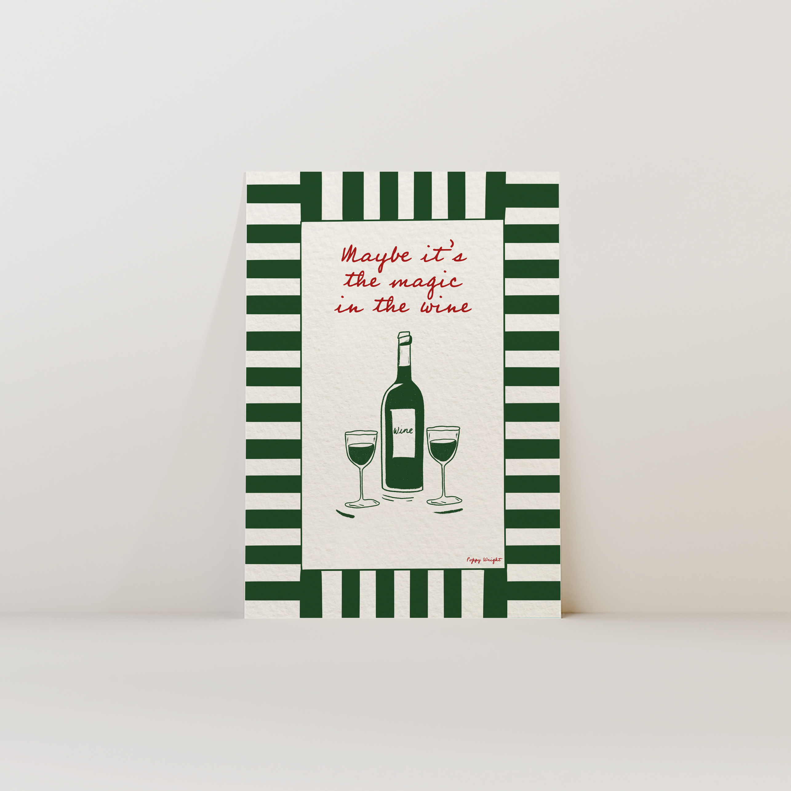 Magic In The Wine Print
