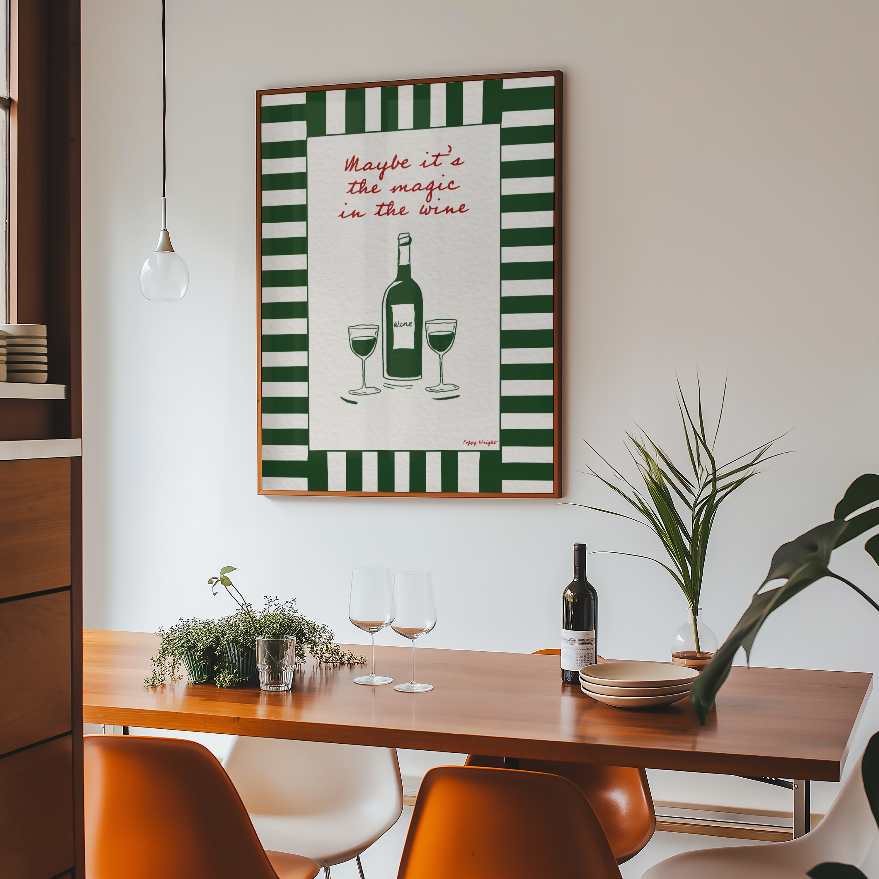 Magic In The Wine Print