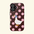Deep Red & Pink Polka Silly Goose Phone Case
