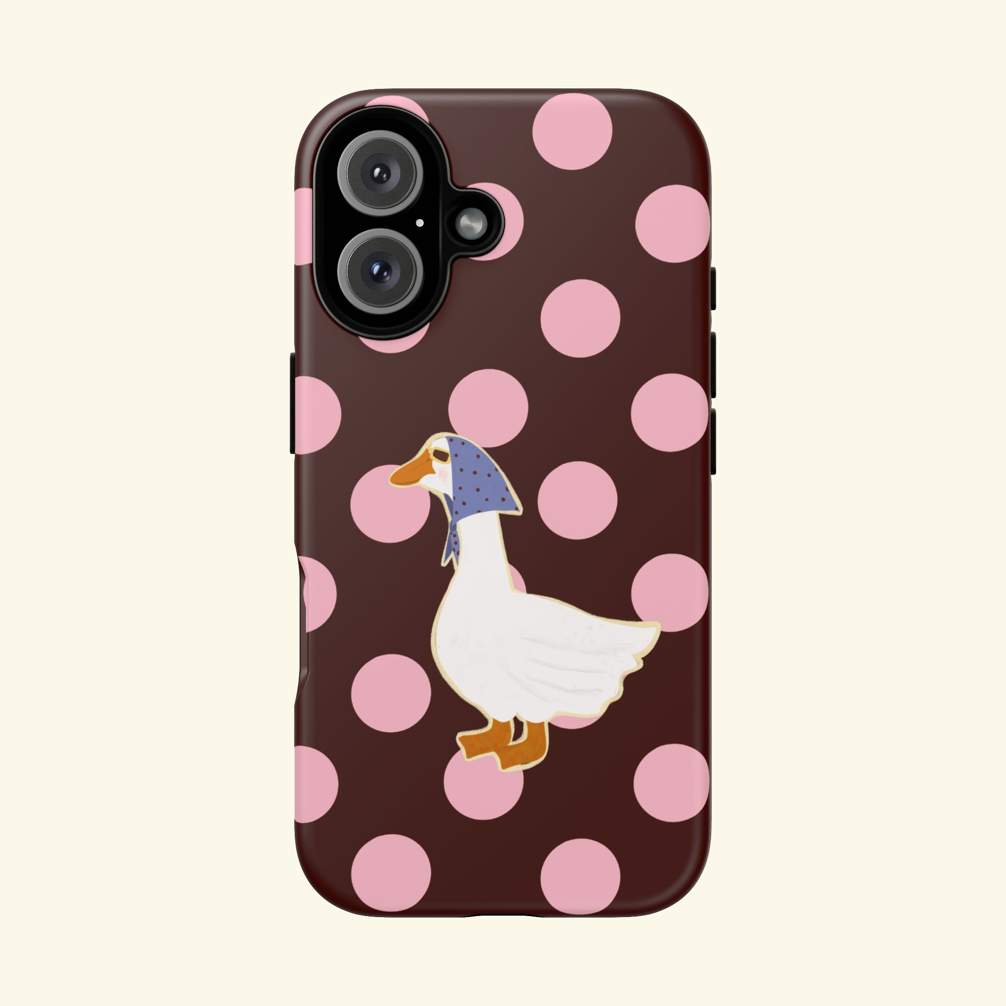 Deep Red & Pink Polka Silly Goose Phone Case