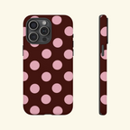 Pink & Deep Red Polka Dot Phone Case