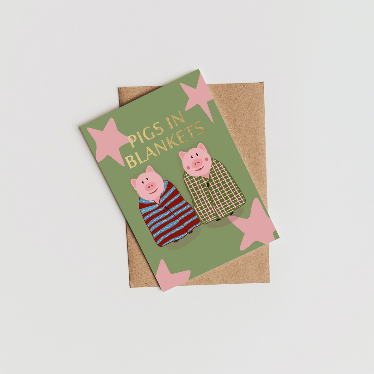 Pigs In Blankets Christmas Card