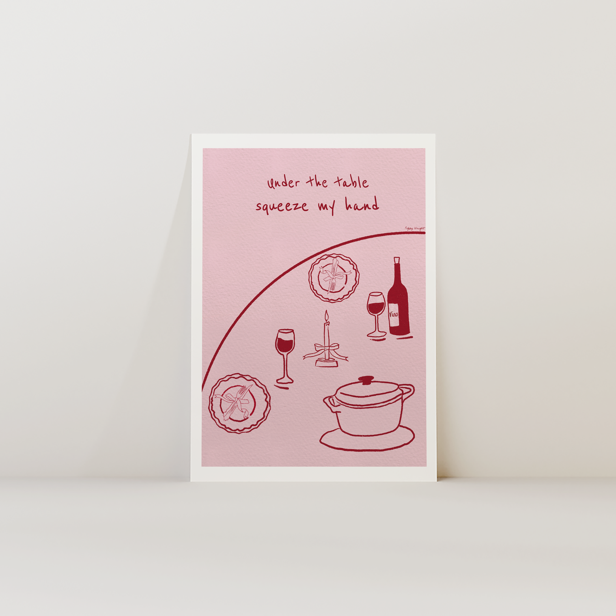 Under The Table Squeeze My Hand Print