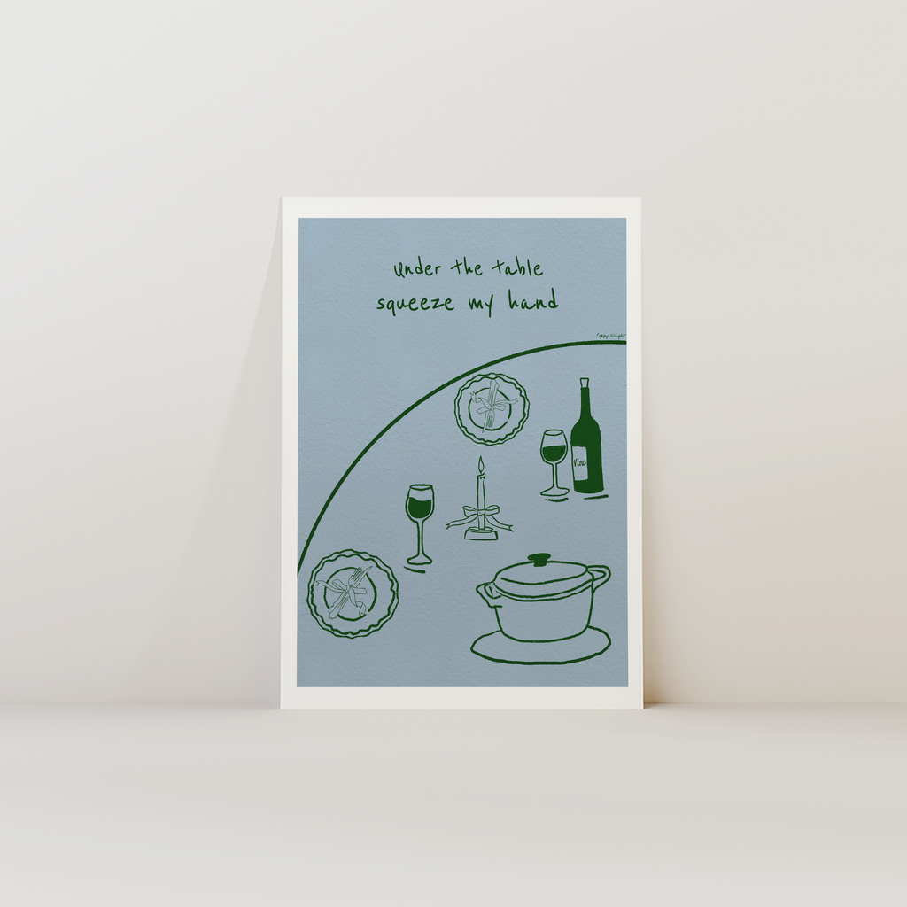 Under The Table Squeeze My Hand Print