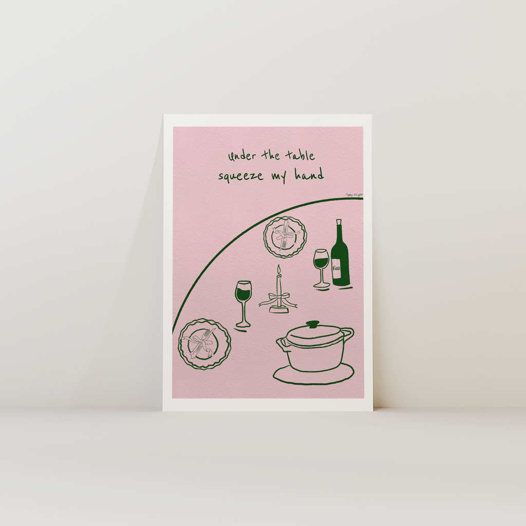 Under The Table Squeeze My Hand Print