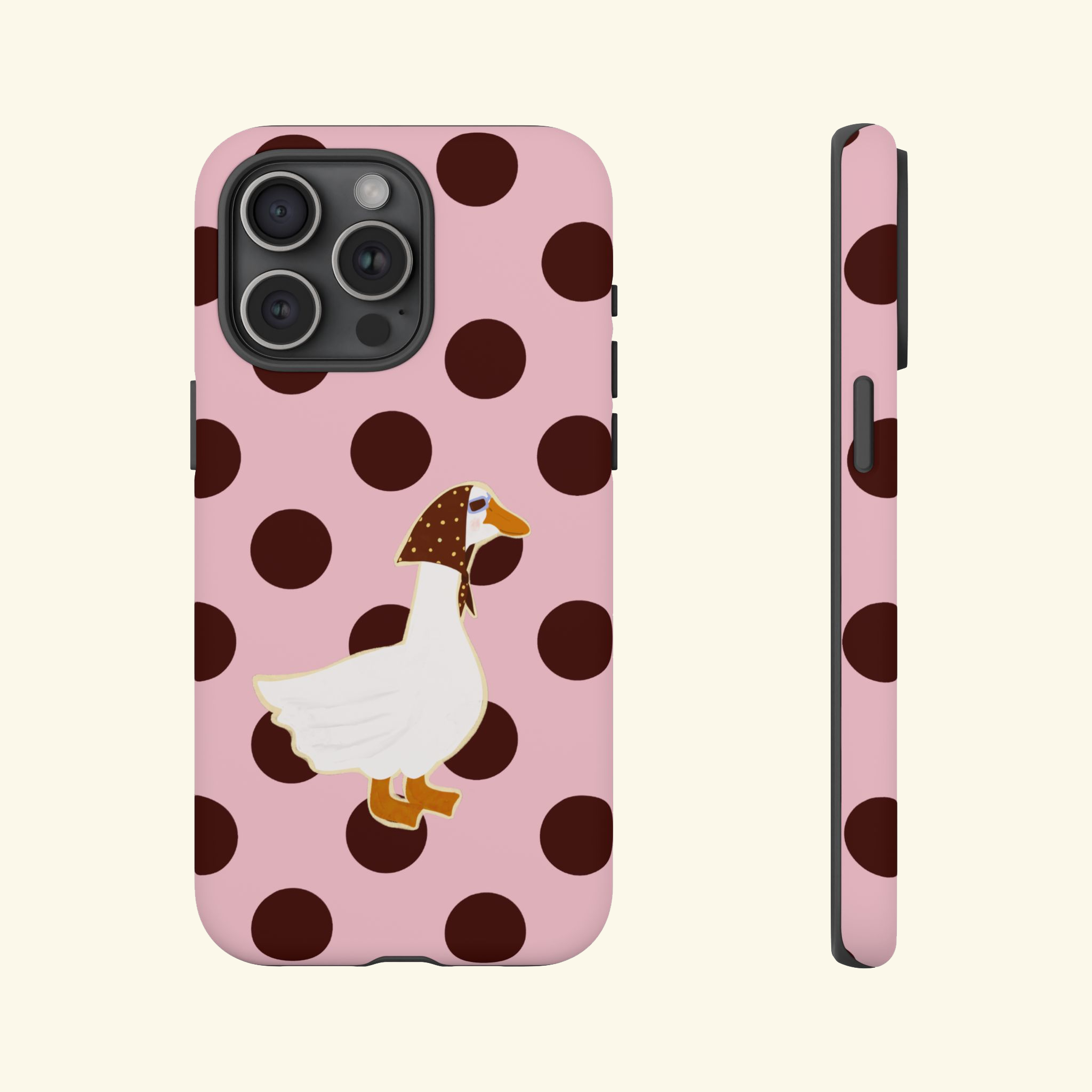Pink & Red Polka Silly Goose Phone Case