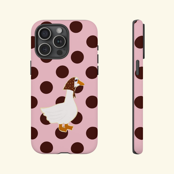 Pink & Red Polka Silly Goose Phone Case