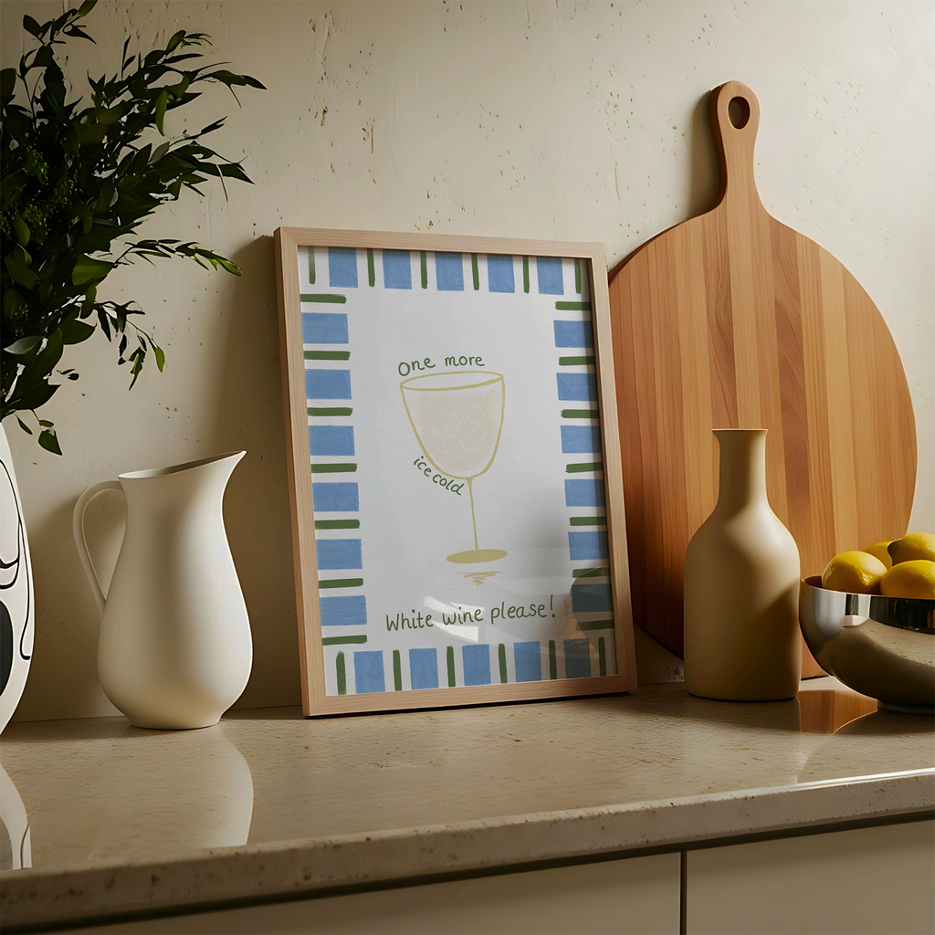 White Wine Wine Print