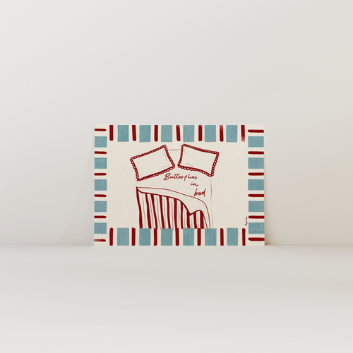 Butterflies In Bed Print