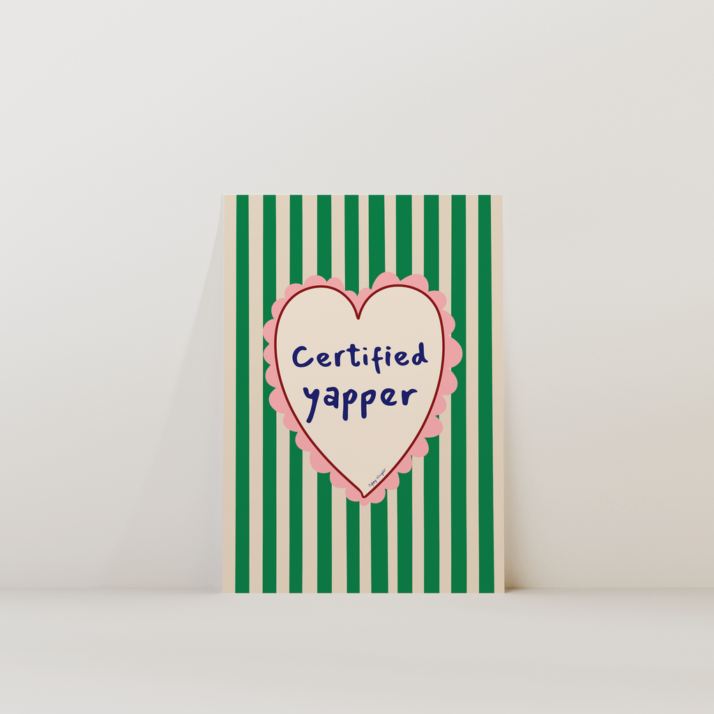 Yapper Sign Certified Yapper Print – Poppy Illustrates