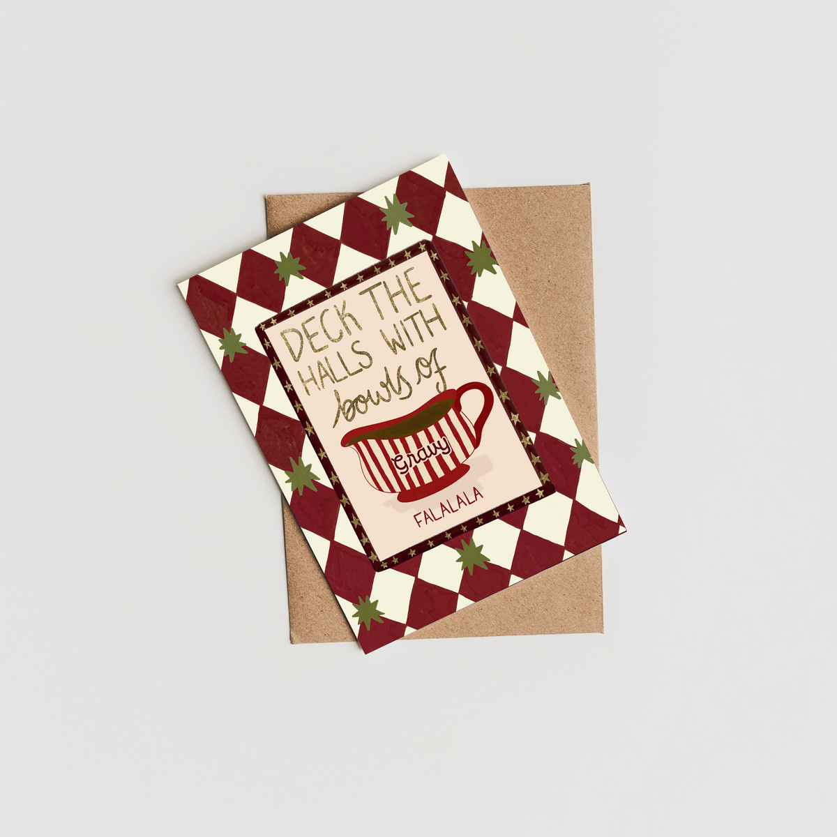 Deck The Halls With Bowls Of Gravy Christmas Card