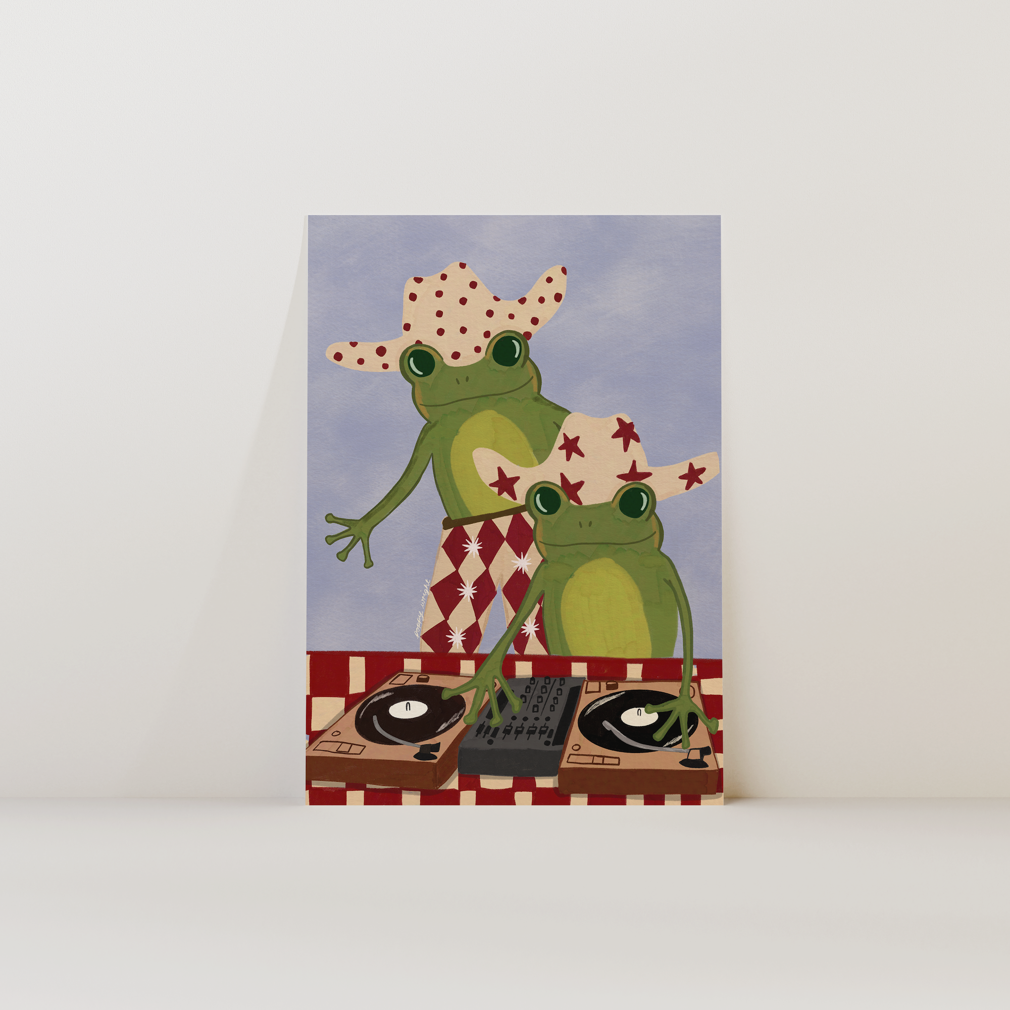 Frogs Can DJ Too Print