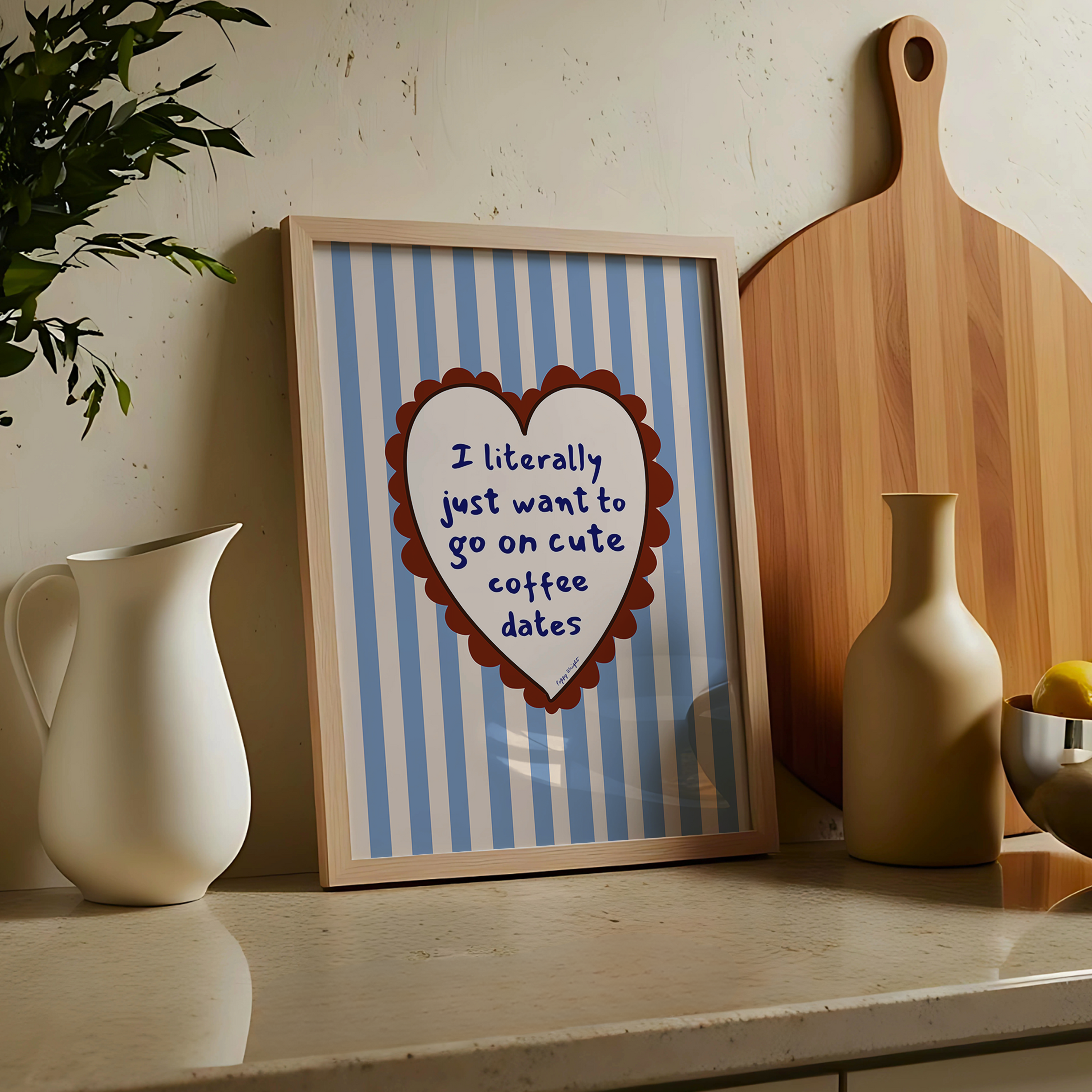 Just Want Cute Coffee Dates Print