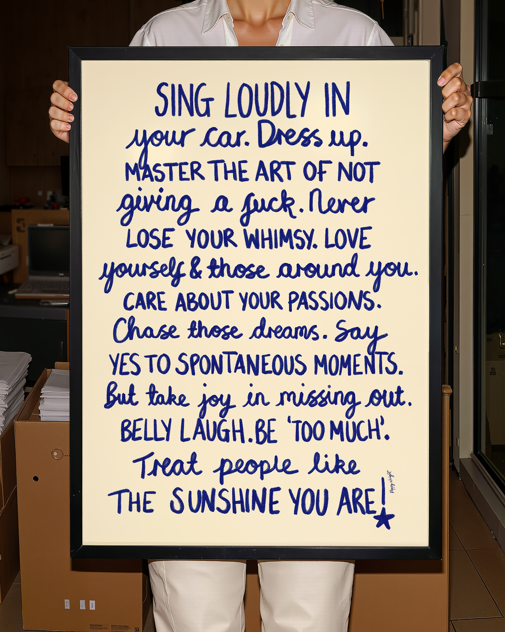 Sing Loudly In Your Car Print