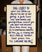 Sing Loudly In Your Car Print