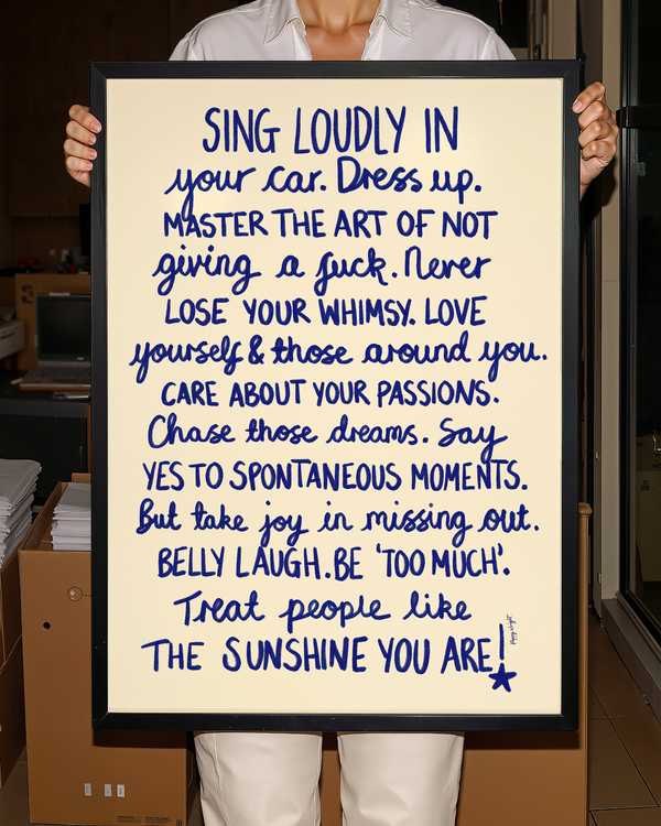 Sing Loudly In Your Car Print