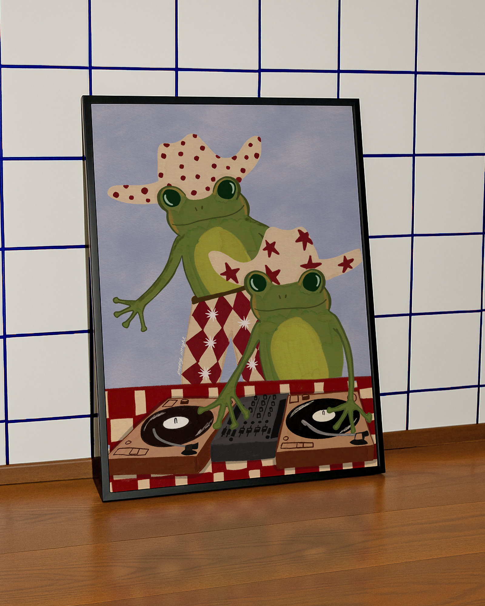 Frogs Can DJ Too Print
