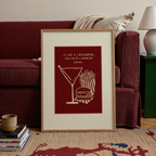Cheeseburger,Fries & Cosmopolitan Print