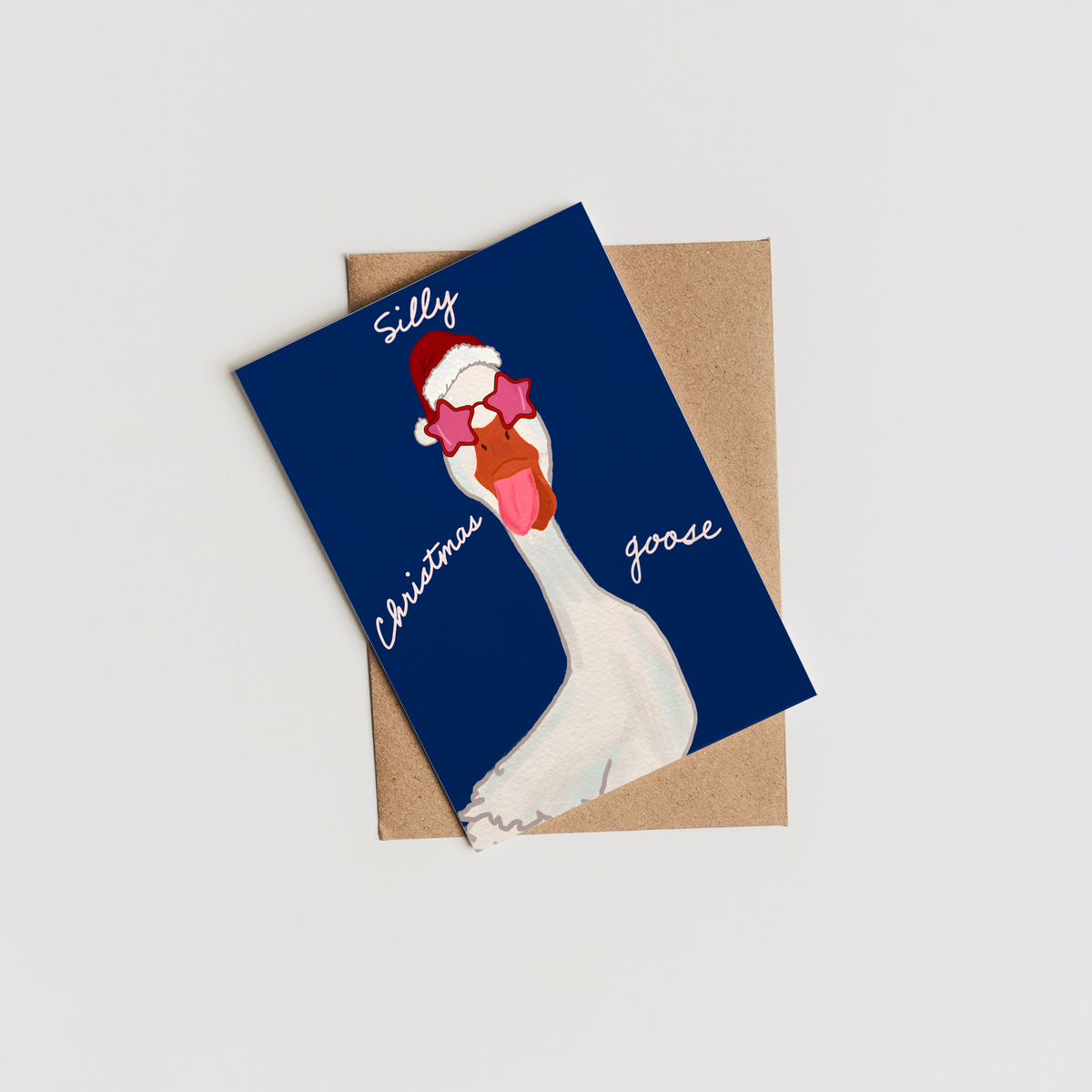 Silly Christmas Goose Card