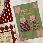 Pigs In Blankets Christmas Card