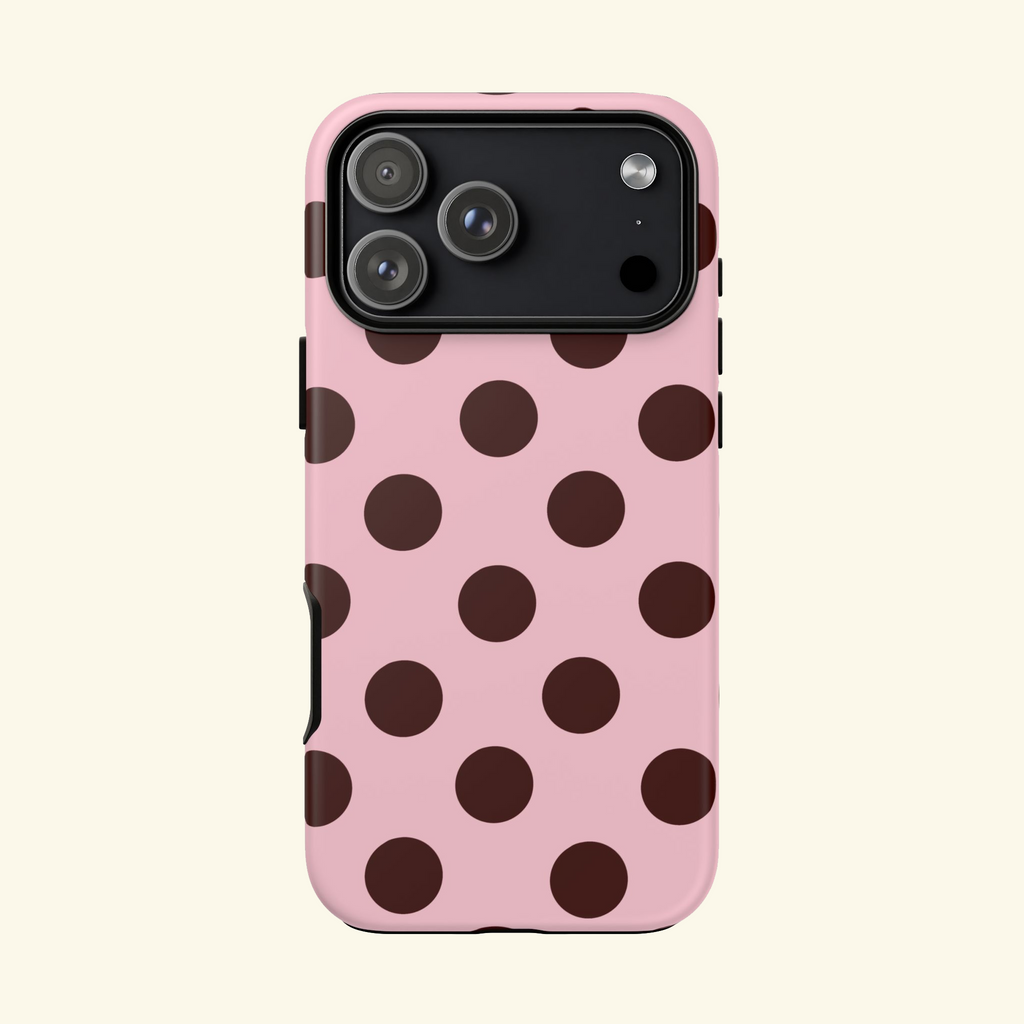 Pink & Brown Polka Dot Phone Case