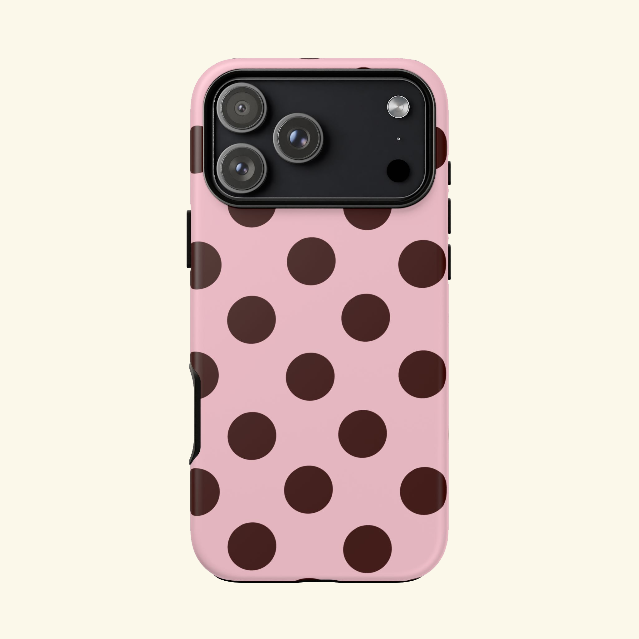 Pink & Brown Polka Dot Phone Case