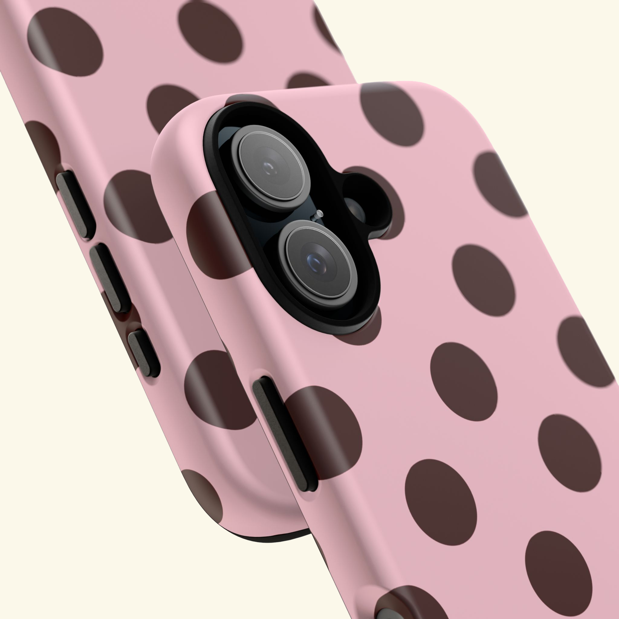 Pink & Brown Polka Dot Phone Case