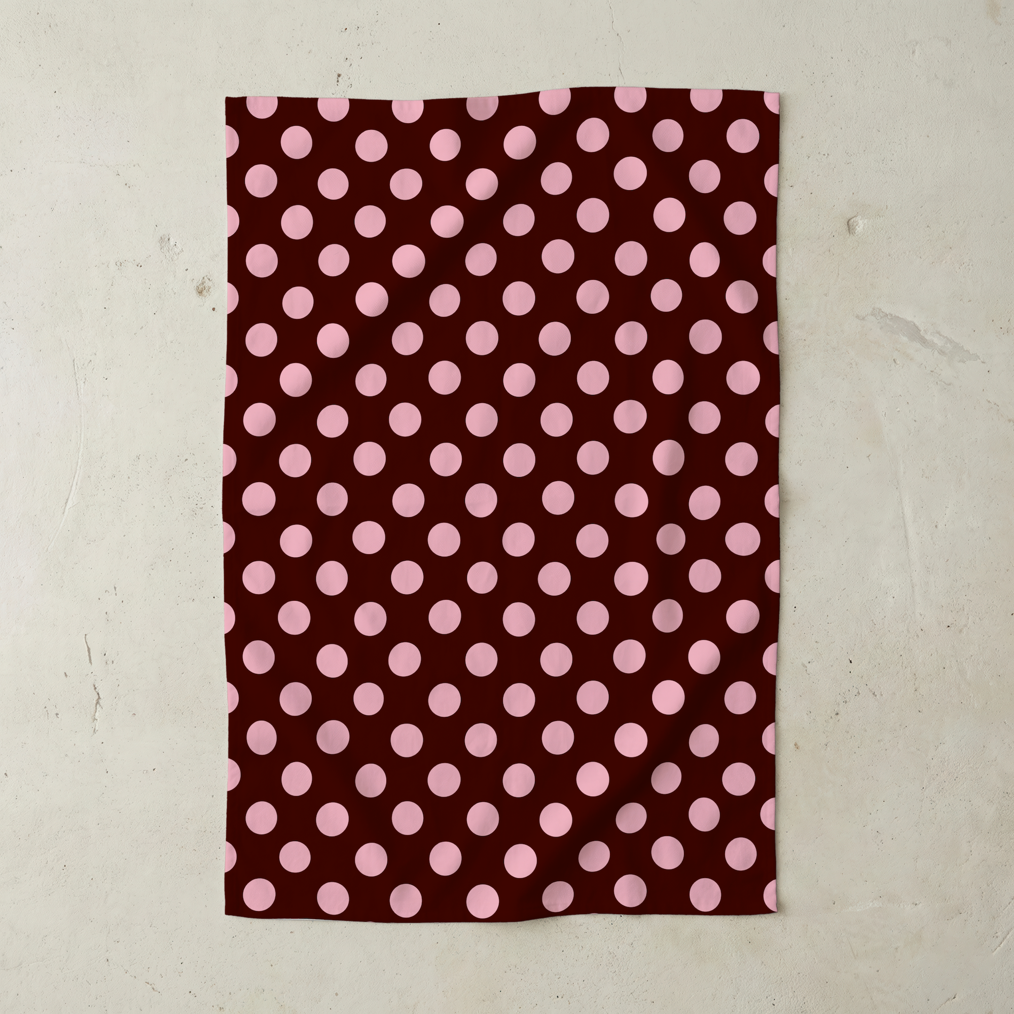 Pink Polka Tea Towel
