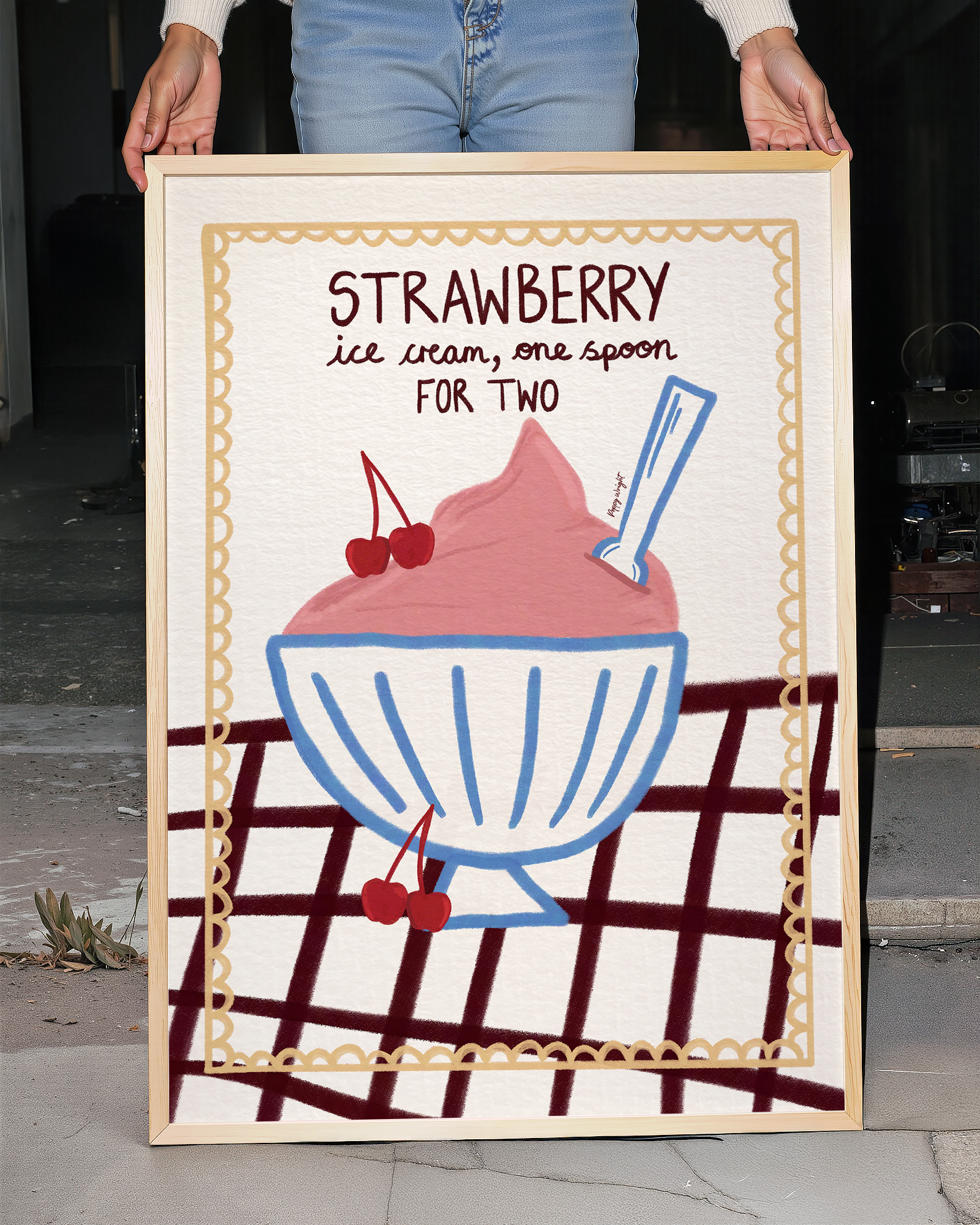 Strawberry Ice Cream Print