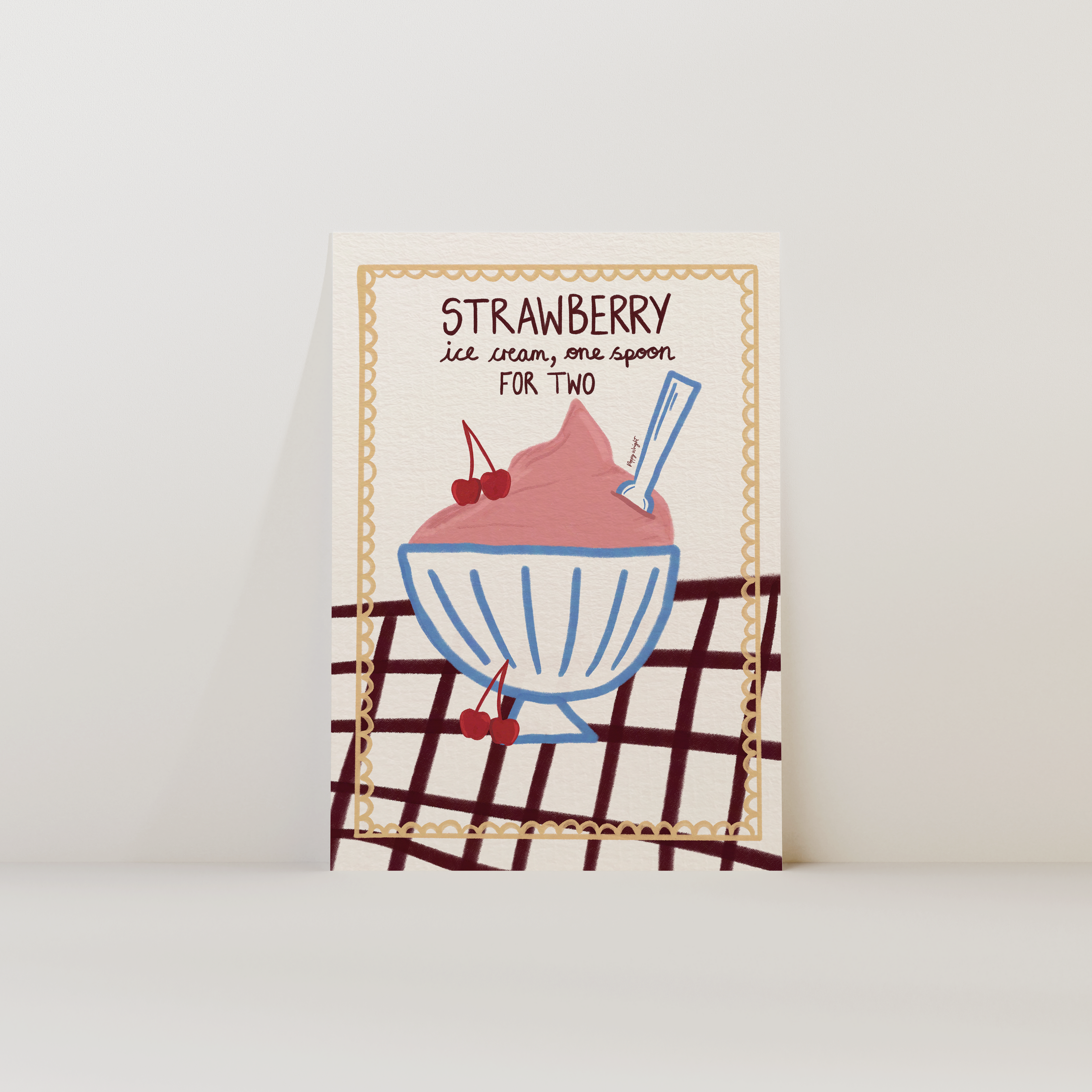 Strawberry Ice Cream Print