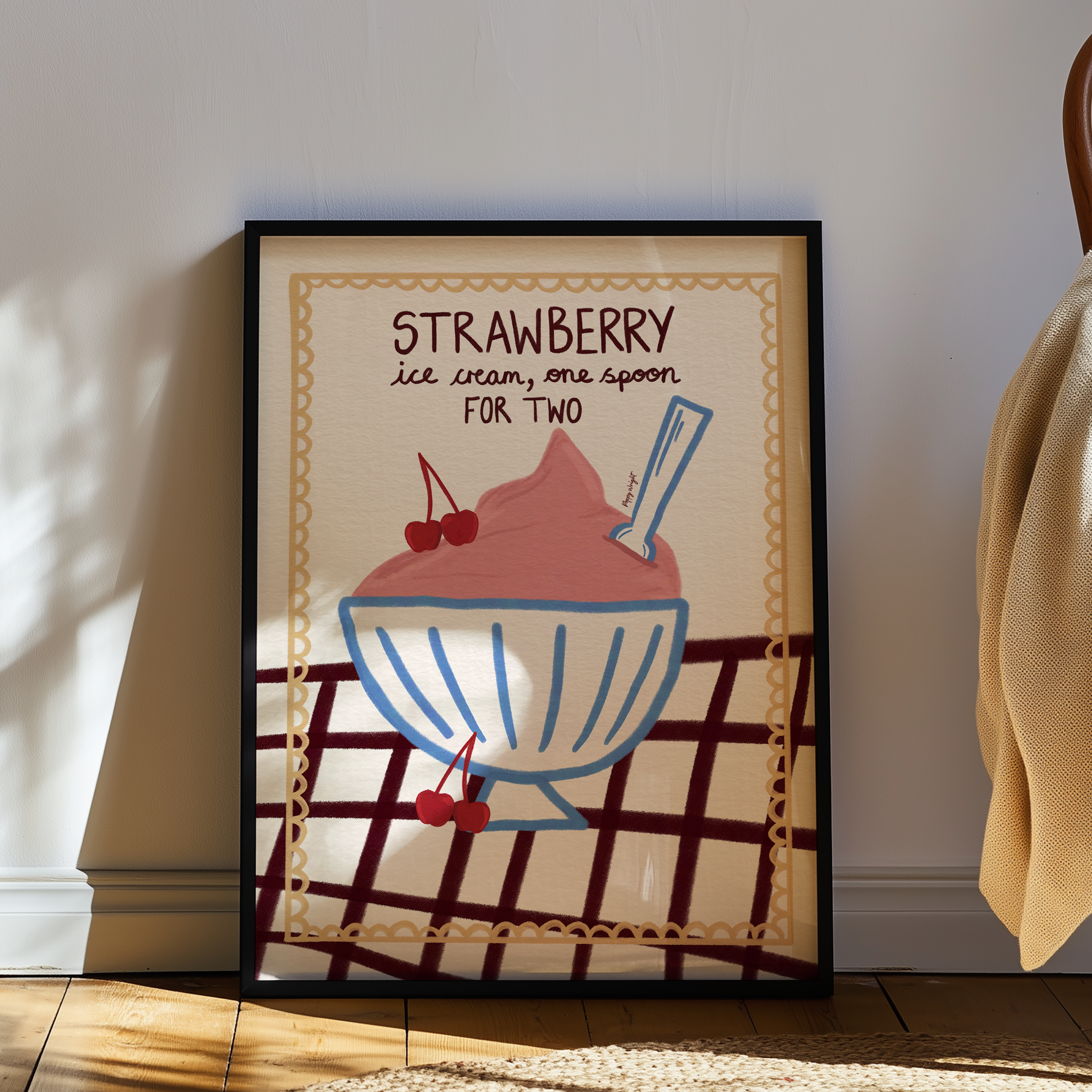 Strawberry Ice Cream Print