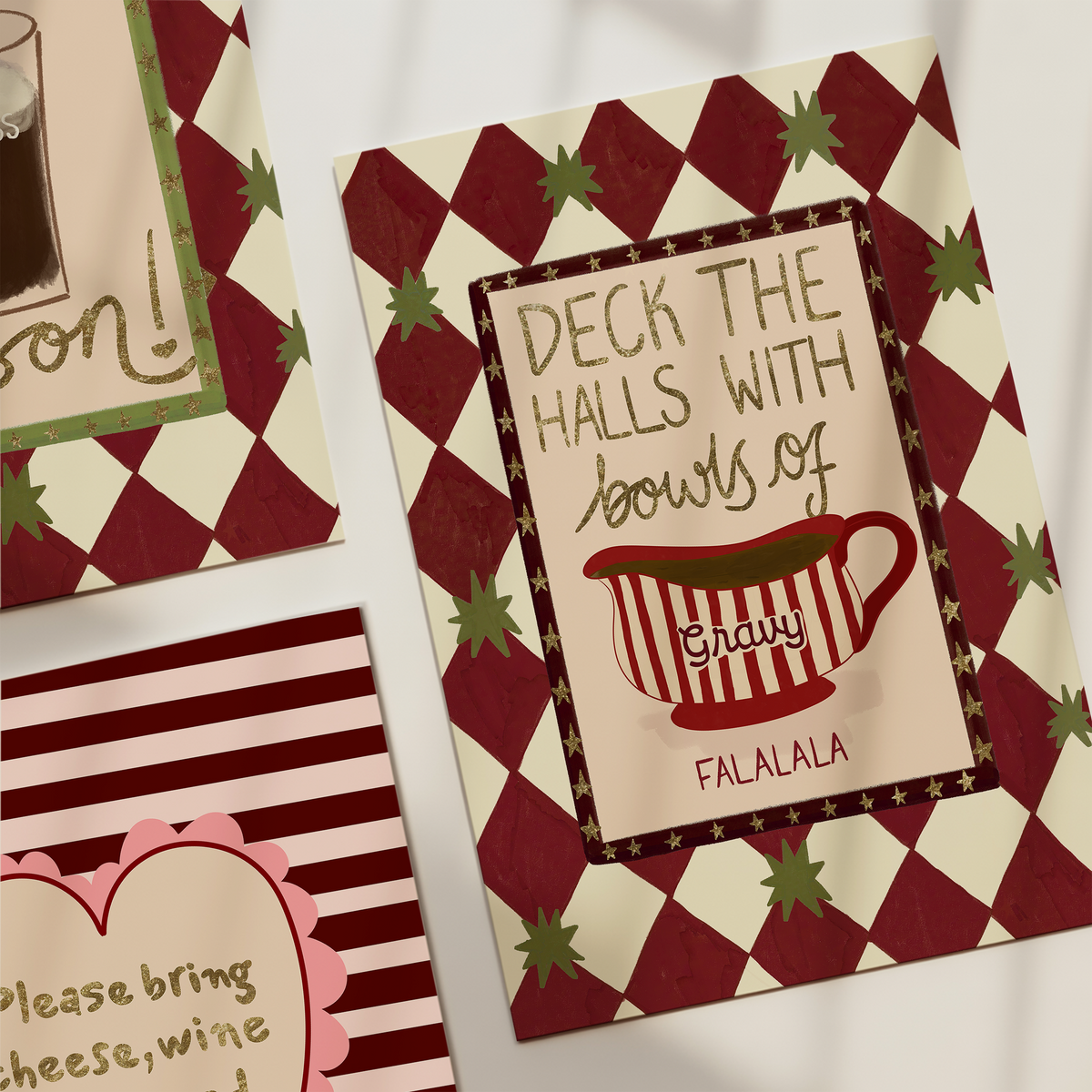 Deck The Halls With Bowls Of Gravy Christmas Card