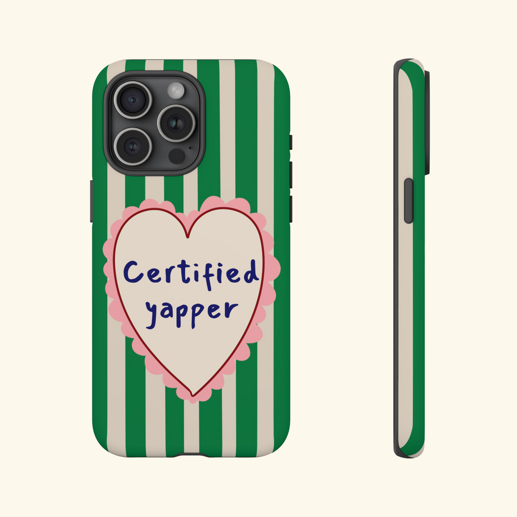 Certified Yapper Phone Case Green