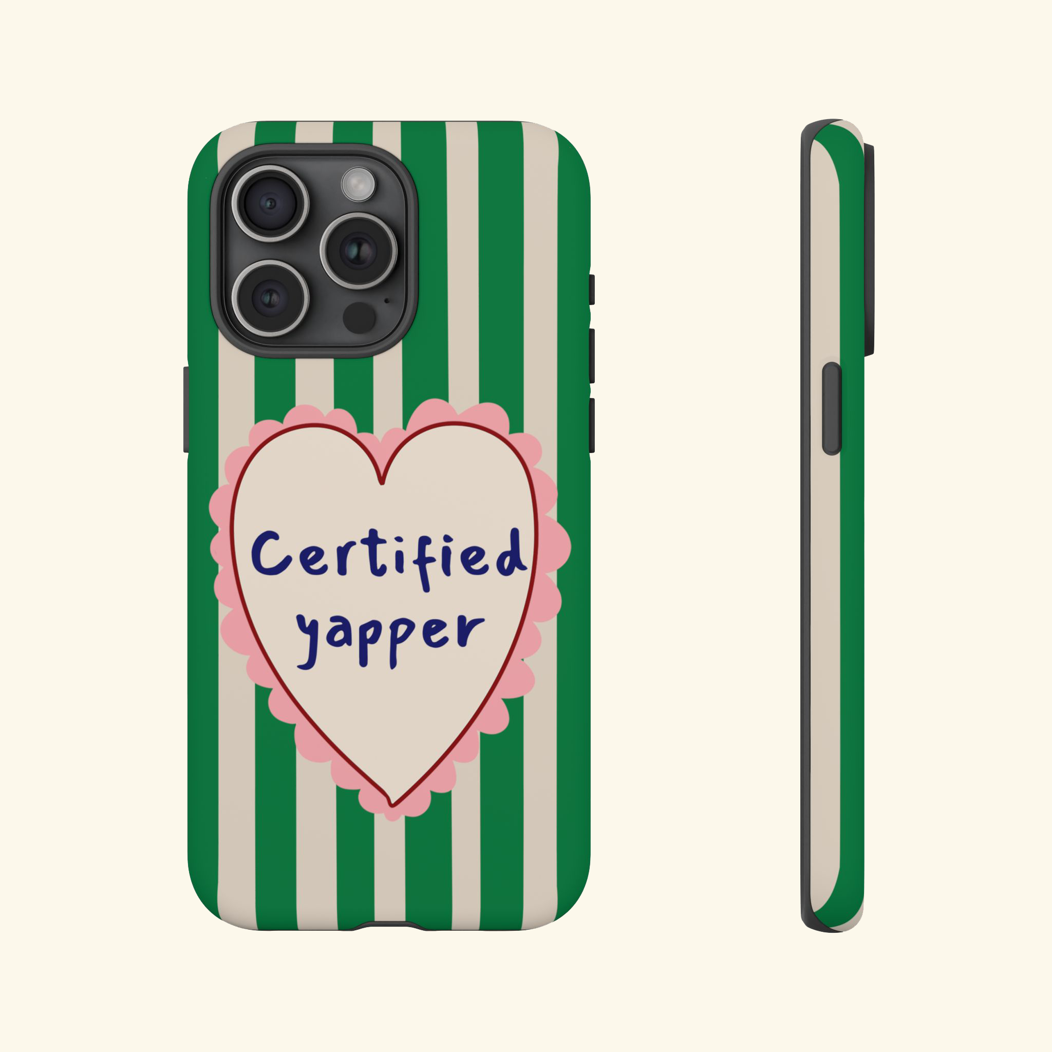 Certified Yapper Phone Case Green