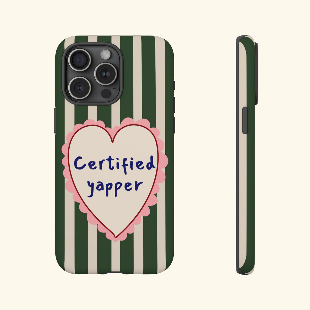 Certified Yapper Phone Case Dark Green