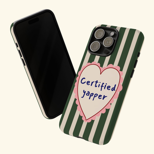 Certified Yapper Phone Case Dark Green