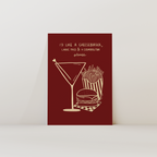 Cheeseburger,Fries & Cosmopolitan Print