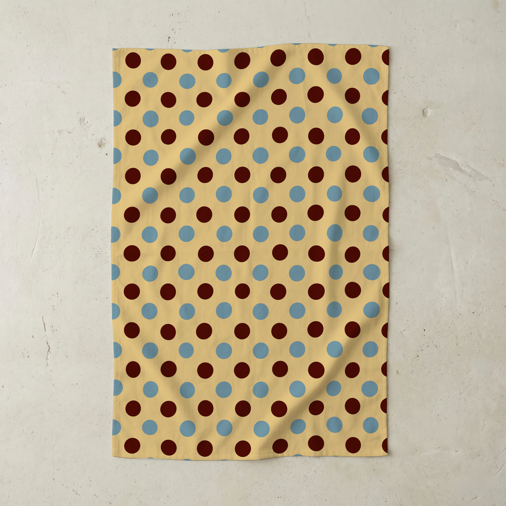 Yellow Polka Tea Towel